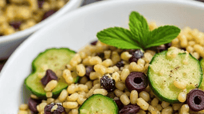 Greek Orzo Pasta Salad with Kalamata Olives Cucumber  LemonDill Dressing